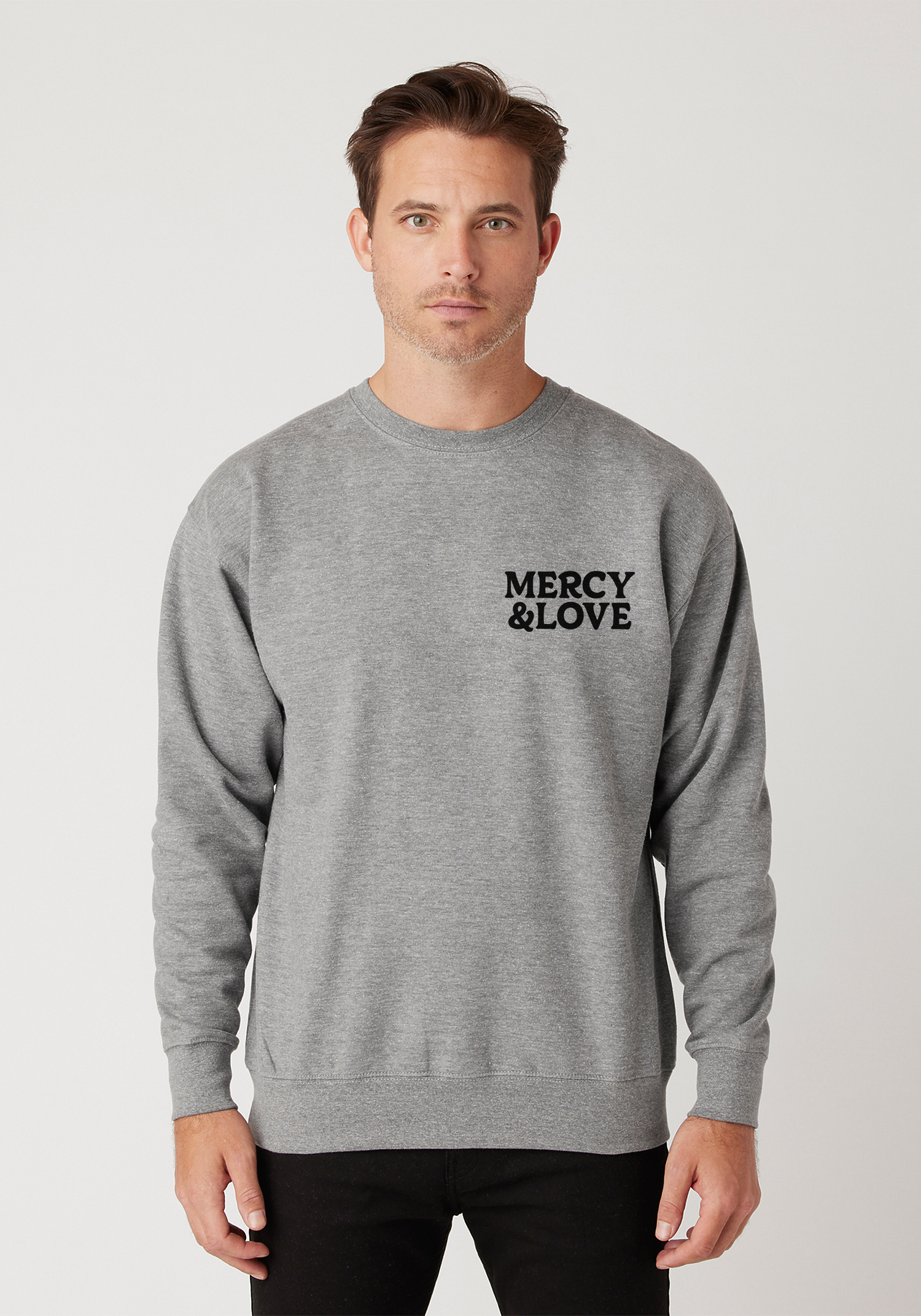 Show Mercy, Spread Love Premium Crewneck Sweater