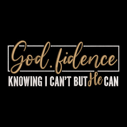 God-Fidence Embroidery File Pattern | Instant Download