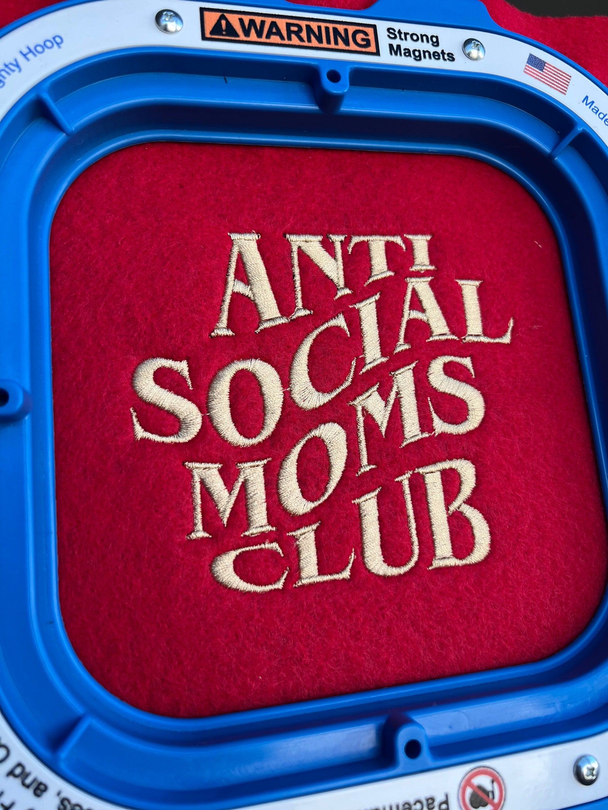 Anti-Social Moms Club Embroidery File Pattern | Instant Download