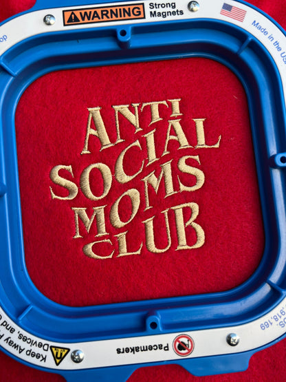 Anti-Social Moms Club Embroidery File Pattern | Instant Download