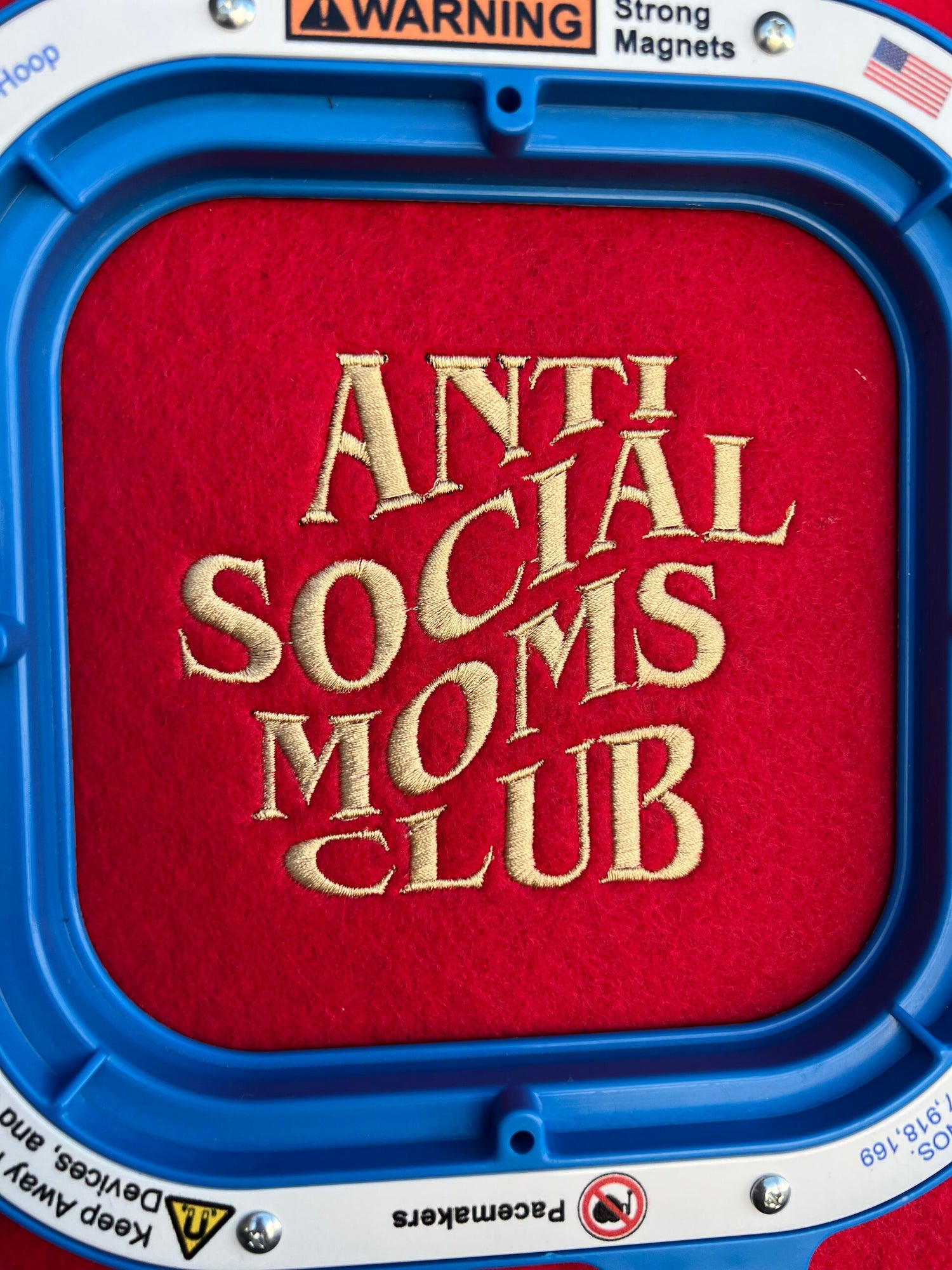 Anti-Social Moms Club Embroidery File Pattern | Instant Download