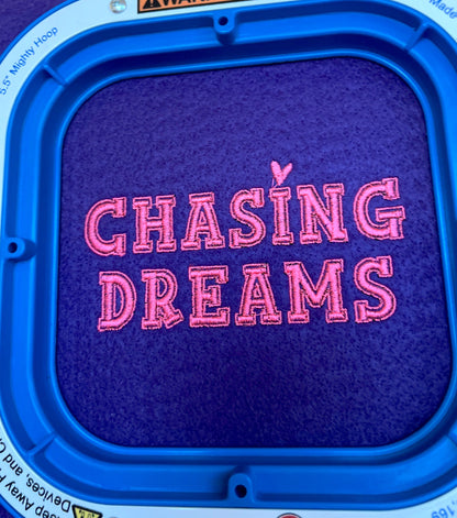 Chasing Dreams Embroidery File  Pattern | Instant Download