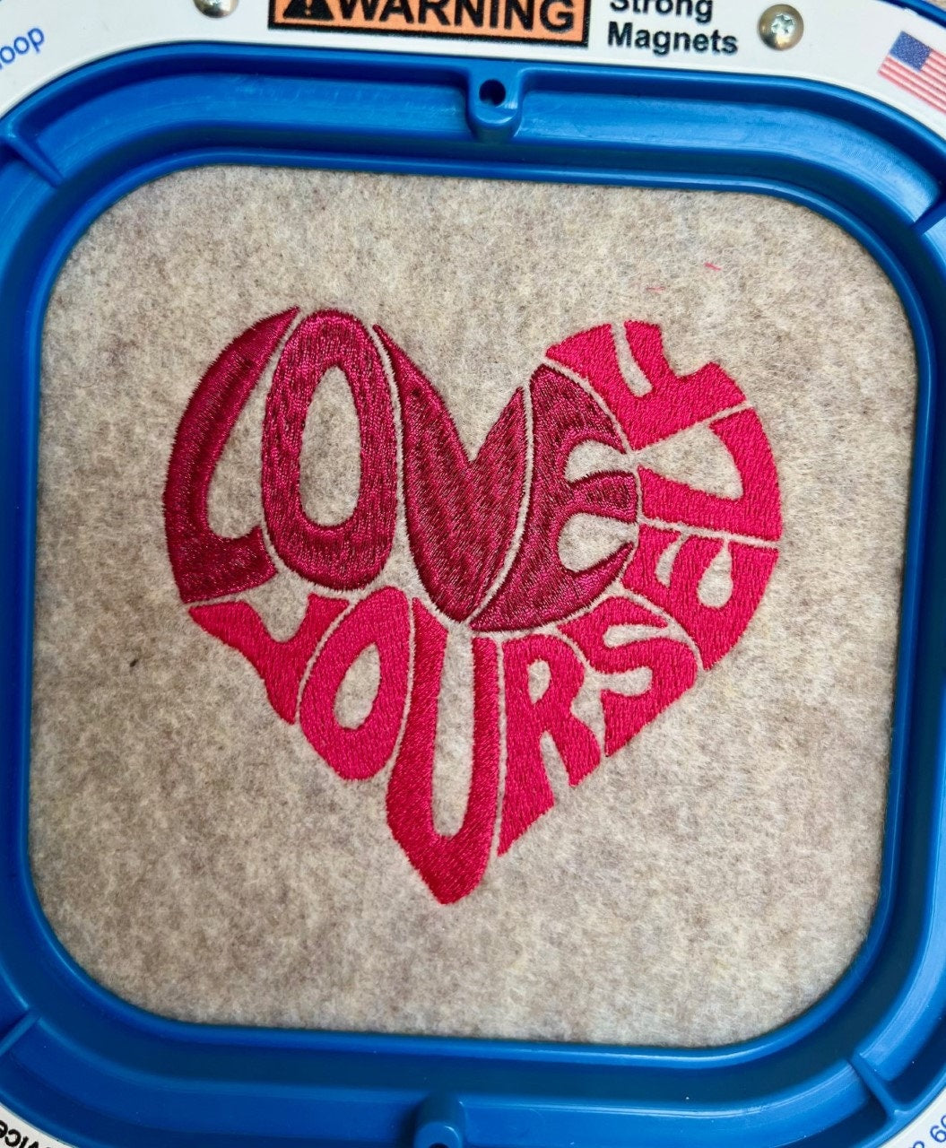 Love Yourself Embroidery File Pattern | Instant Download