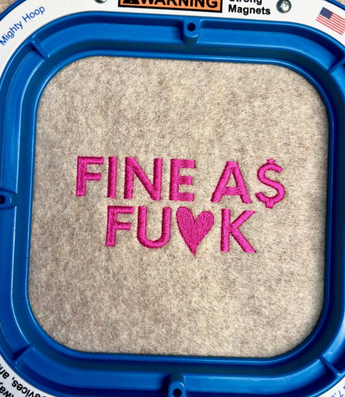 Fine As Fuck Embroidery File Pattern | Instant Download