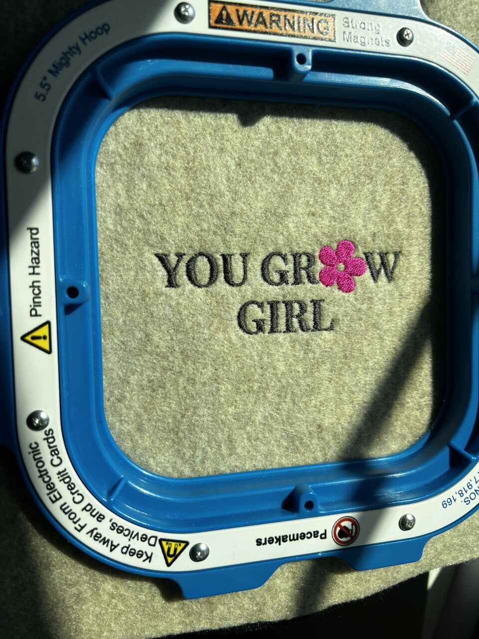 You Grow Girl Embroidery File Pattern | Instant Download