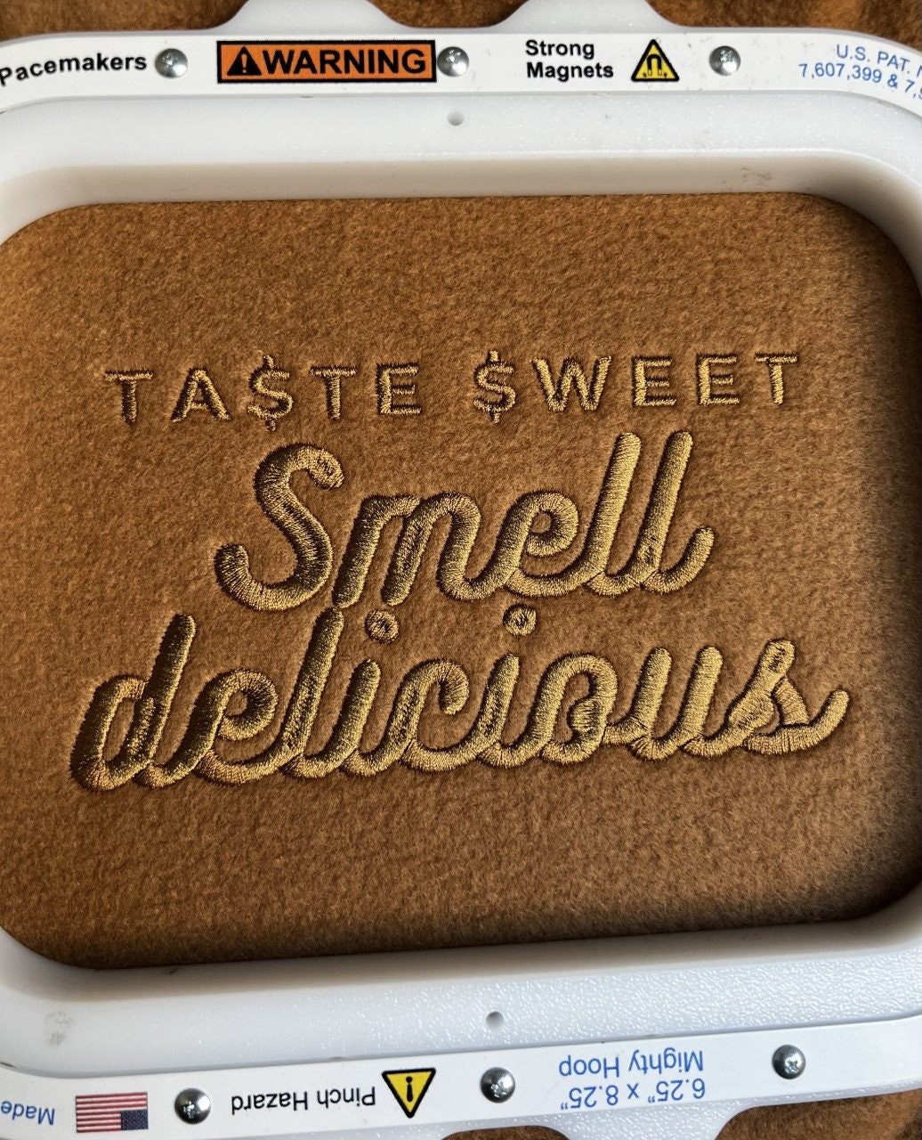 Taste Sweet, Smell Delicious Embroidery File Pattern | Instant Download